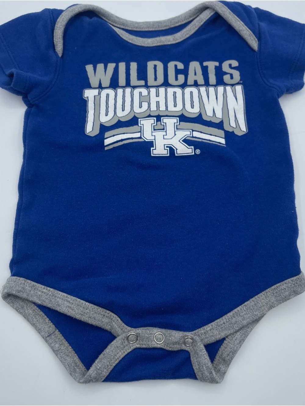 Baby one piece Kentucky UK University blue Wildcats size 12 Months Football